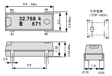 Epson Khz晶体谐振器MC-306尺寸图